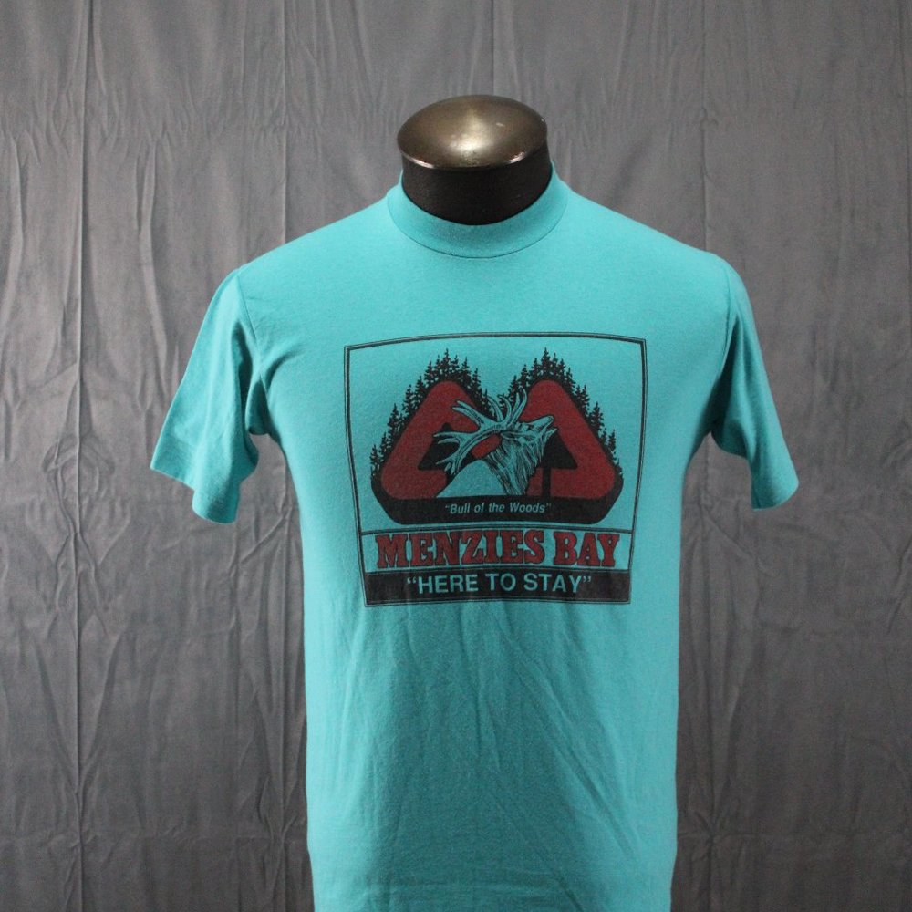 Vintage Graphic T-shirt - Menzies Bay Pulp Mill Here to Stay - Men's Medium